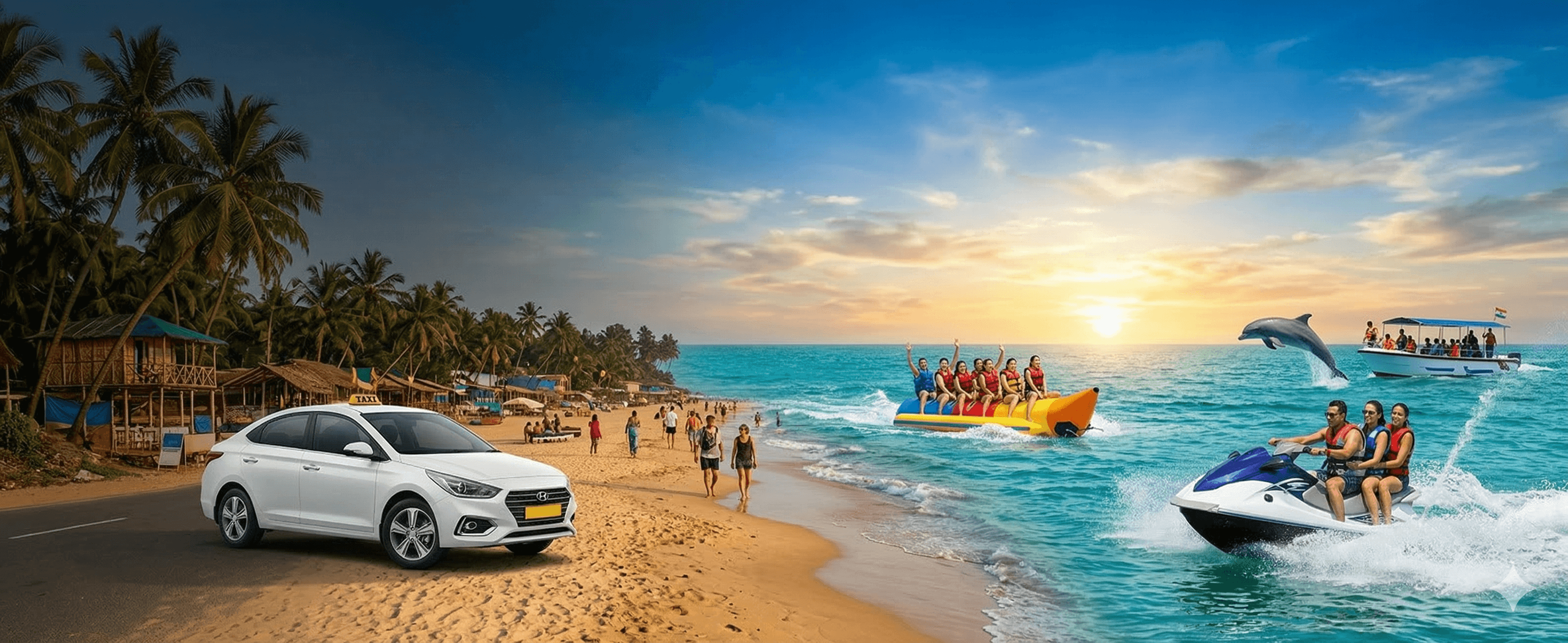 Goa beach scene – SKYE TAXI SERVICES travel packages and sightseeing tours